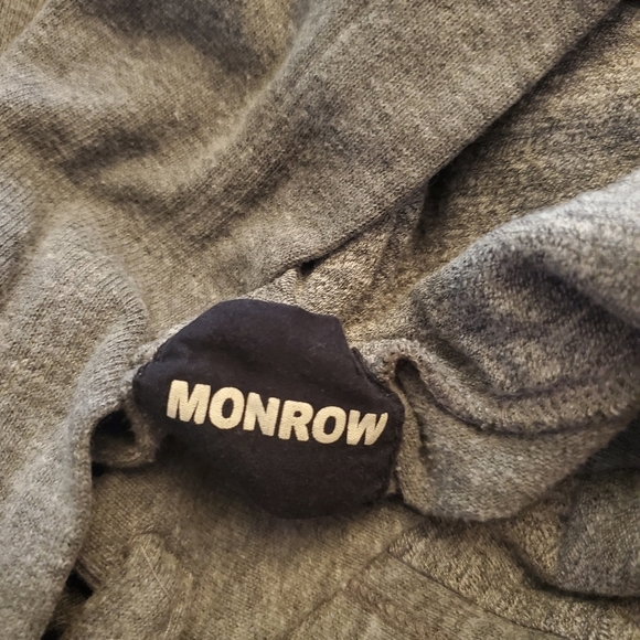 Monrow Hooded Lace Up Top Size Medium - Picture 2 of 5